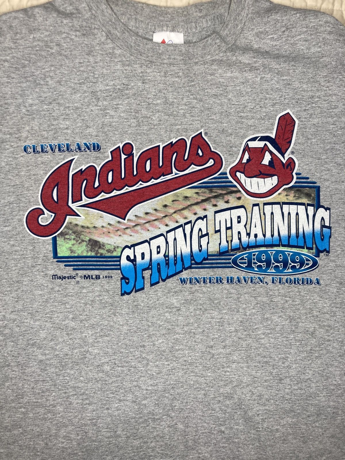 Majestic X Vintage Cleveland Indians Spring Training T Shirt 1999 Size Xxl Hoodie, Sweatshirt | FlexRushtees.com