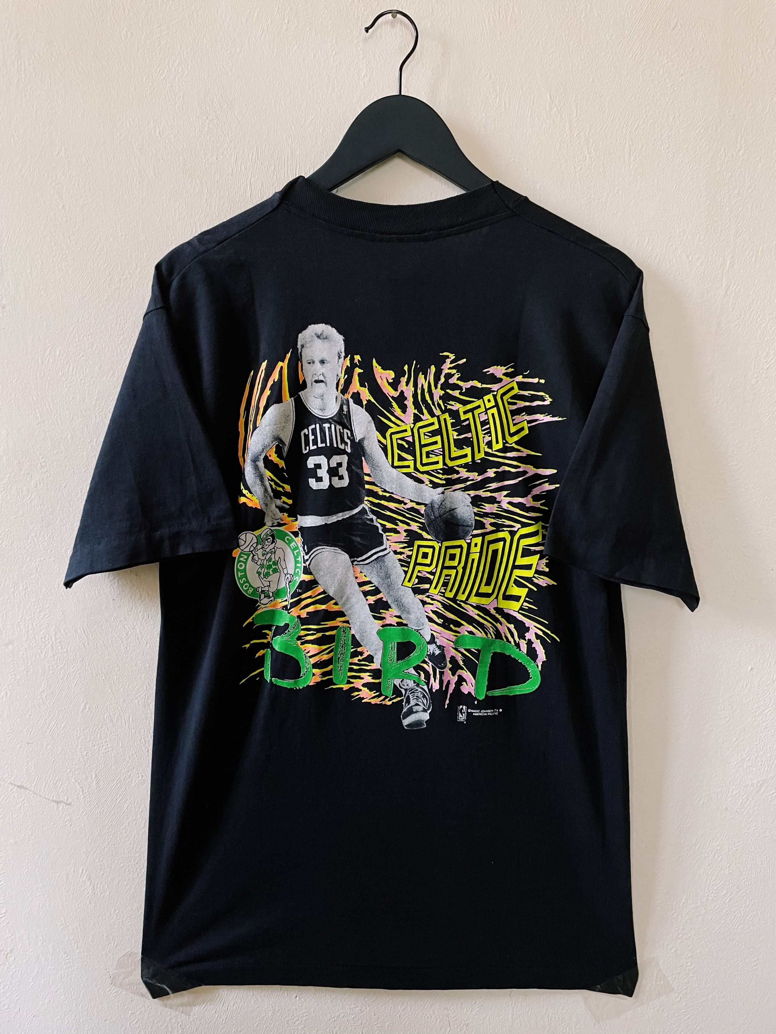 Vintage 80s Nba Boston Celtics Larry Bird T Shirt Black Hoodie, Sweatshirt | FlexRushtees.com