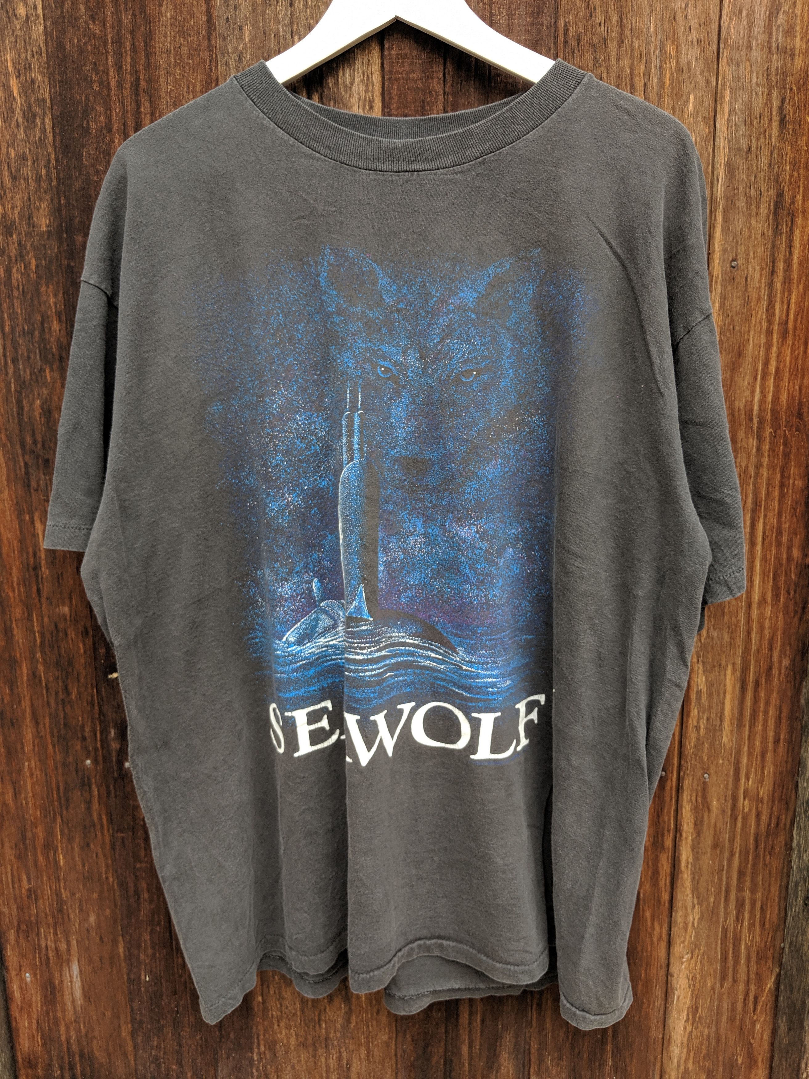Vintage Animal Tee Habitat Seawolf Big Print Shirt Hoodie, Sweatshirt | FlexRushtees.com