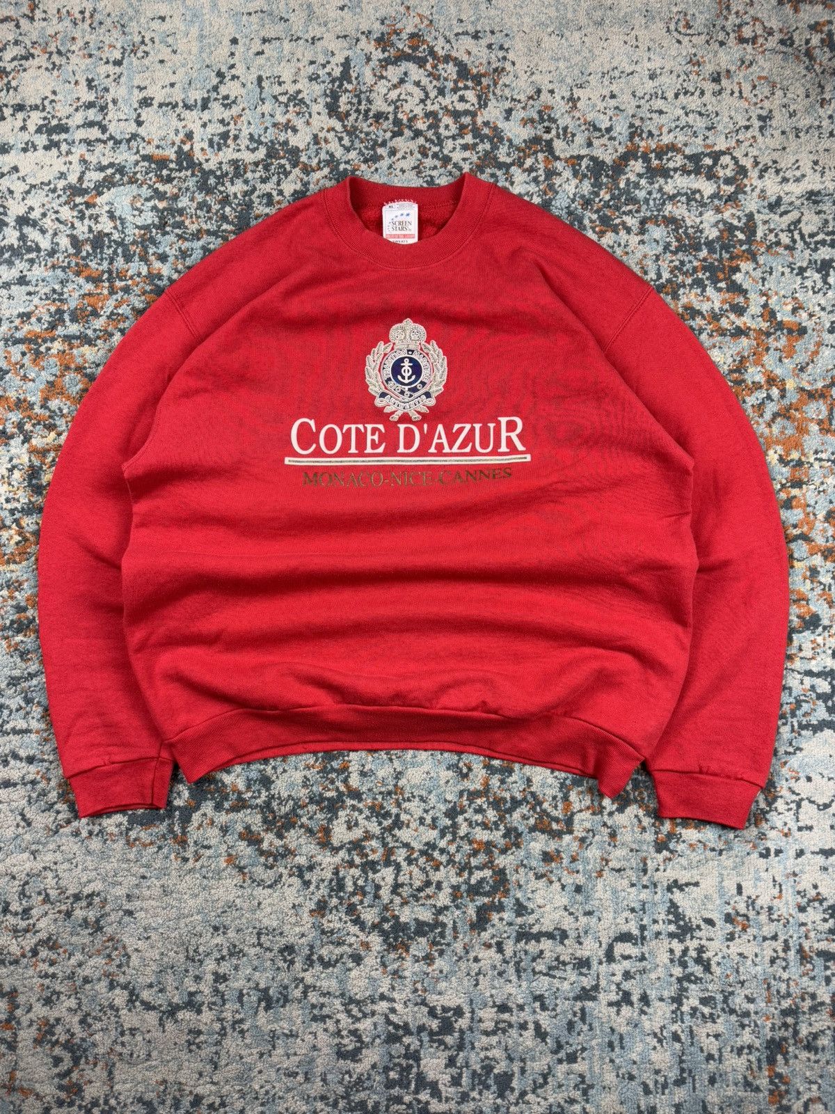 Vintage 90s Cote D Azur Azure Coast Graphic Sweatshirt T-Shirts, Hoodie | FlexRushtees.com