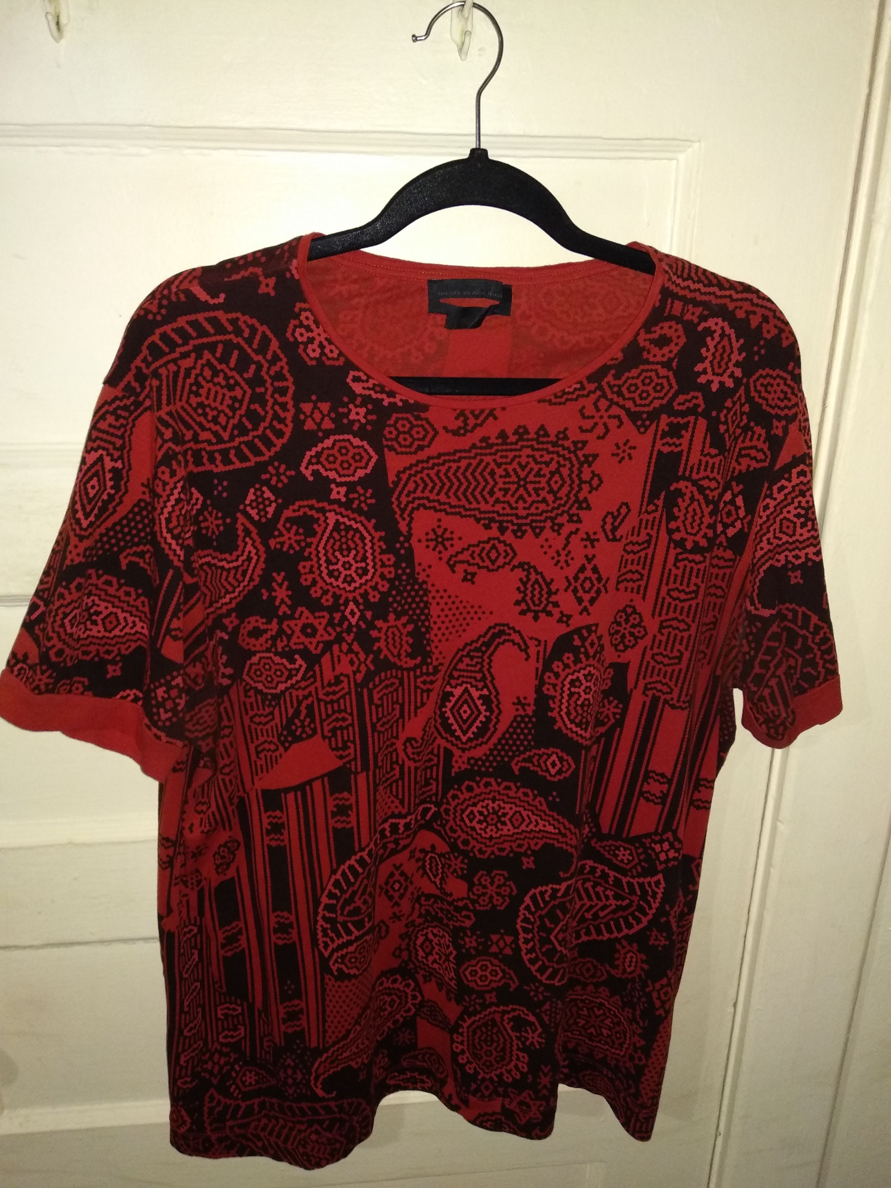 Black Gold Diesel Black Gold Red All Over Aztec Style Shirt