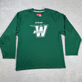 Ccm Hockey Jersey Mens M Practice Training Green Long Sleeve