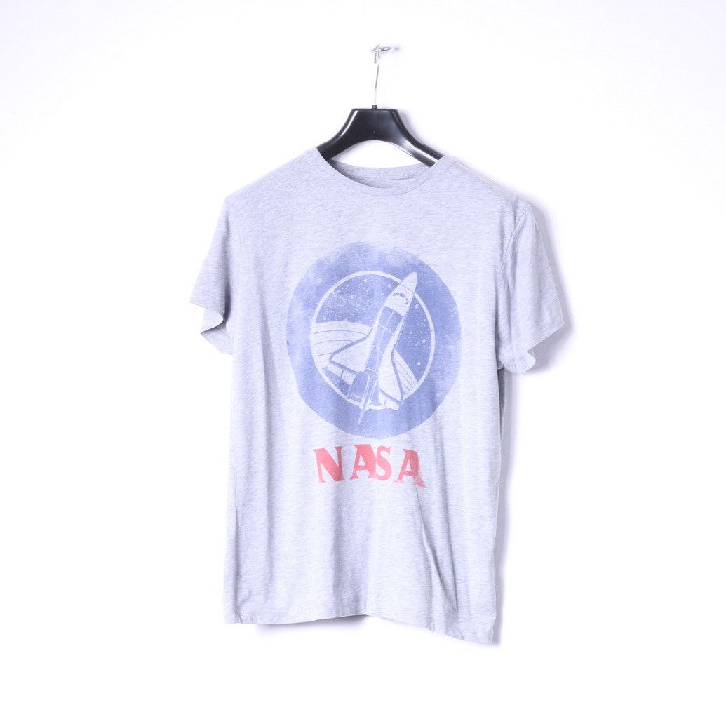 Cedarwood State Cedar Wood State Mens L M T_shirt Grey Cotton Graphic Nasa Slim Fit Top 10540