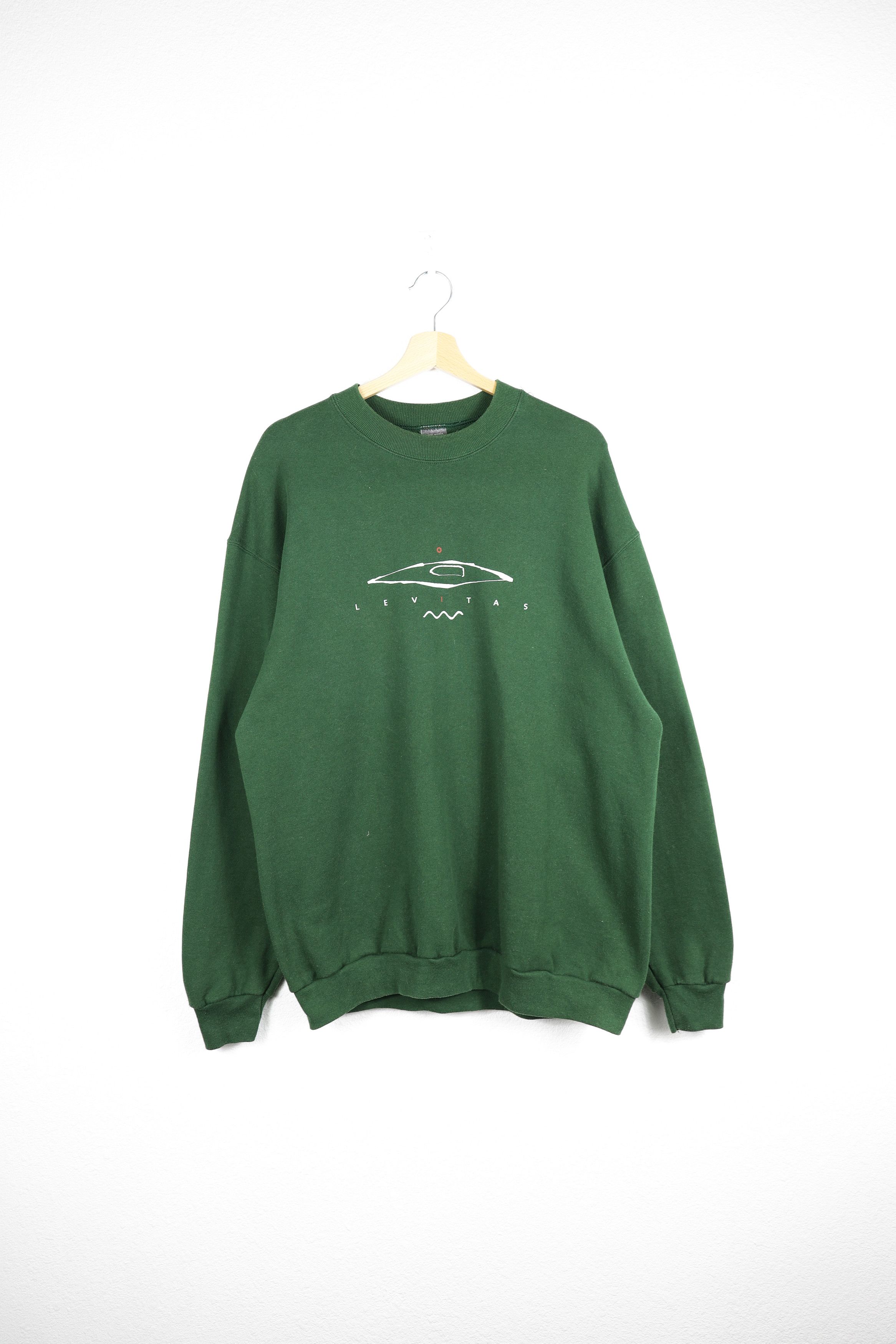 Vintage Screen Stars Levitas Graphic Green Sweatshirt