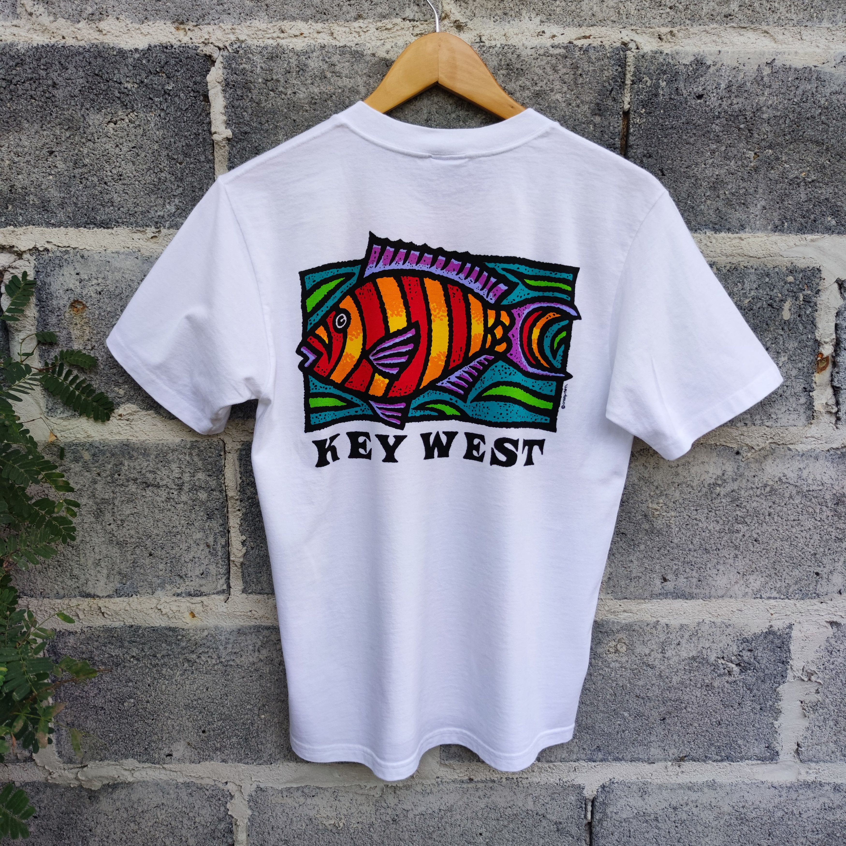 Vintage 90 S Crazy Shirts Tropical Multicolor Fish T Shirt