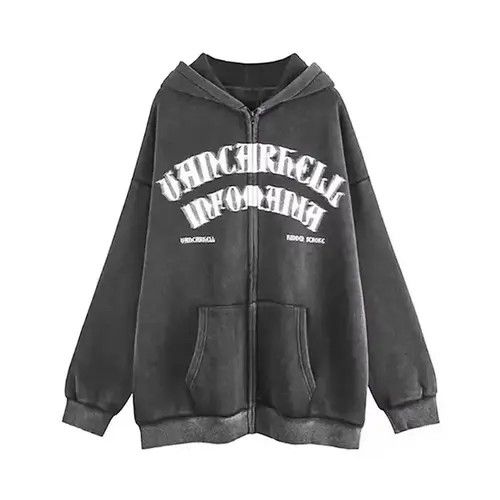 Oue Vintage Double Face Printed Hoodie T-Shirts, Sweatshirt | FlexRushtees.com
