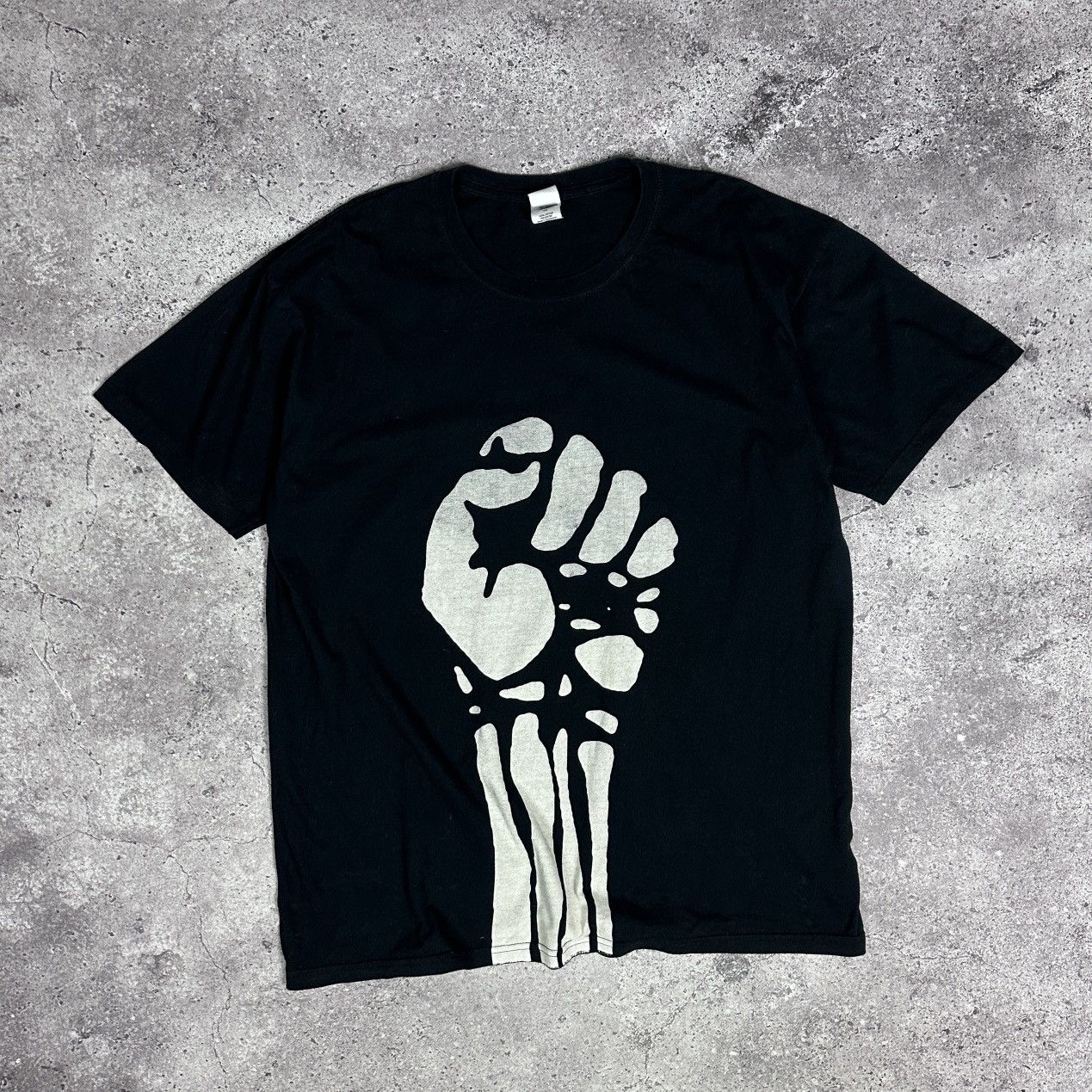 Rage Against The Machine Vintage 00s Rage Against The Machine Fist Big Logo Tee Hand Hoodie, Sweatshirt | FlexRushtees.com