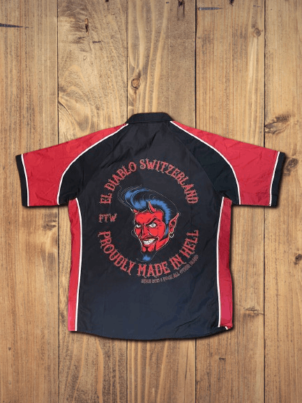 Vintage El Diablo Switzerland Bowling Shirt Hellish Drip