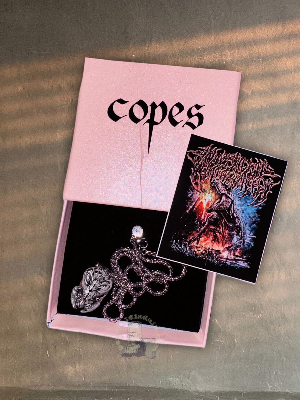 Copes Greytech Alien Predator Necklace Silver Chain