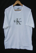 Calvin Klein Mint Condition Ck Calvin Klein White Tee Sz Large Hoodie, Sweatshirt | FlexRushtees.com