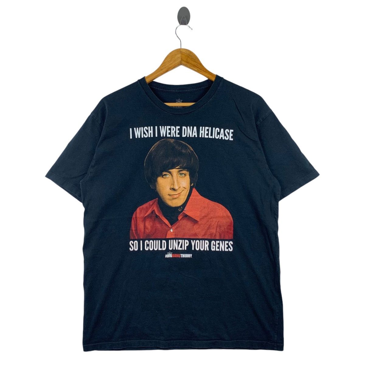 Vintage Big Bang Theory Howard Wolowitz Dialogs Print Black Shirt