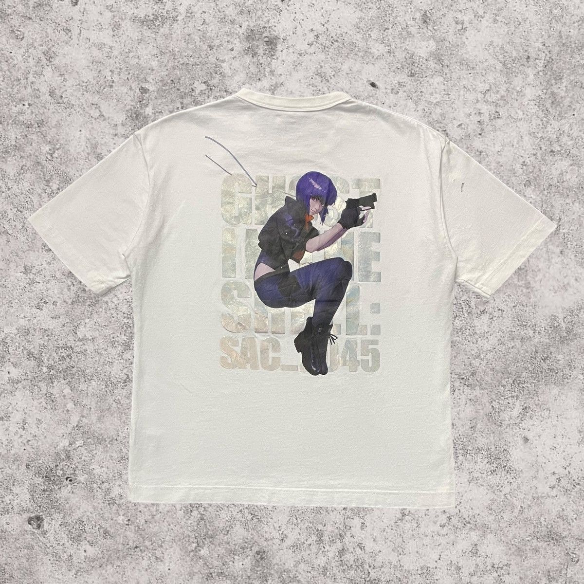 Vintage Ghost In The Shell Motoko Kusanagi Cyber Punk Limited Tee Hoodie, Sweatshirt | FlexRushtees.com