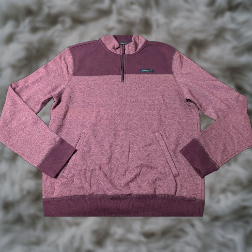 Aeropostale Quarter Zip Men S L Burgundy Long Sleeve Sweater Pullover Mock Neck Casual W