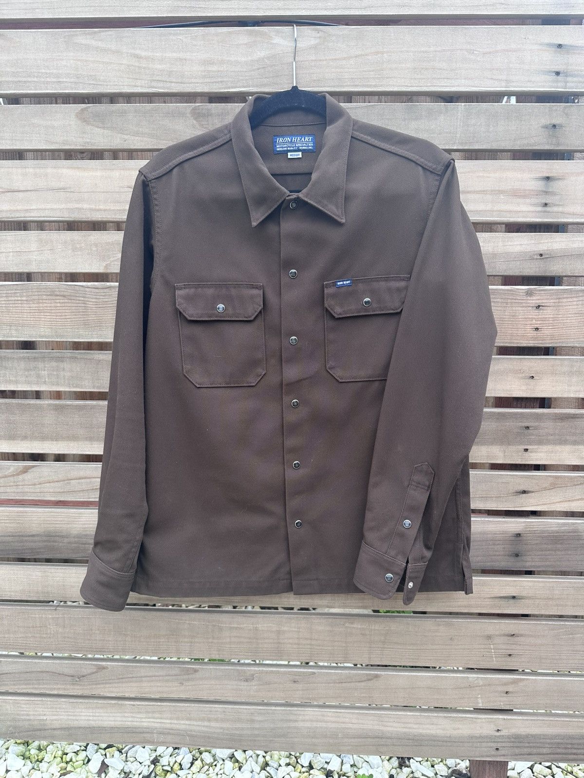 Iron Heart Ihsh 364 Brn 11oz T C Mechanic Shirt Brown