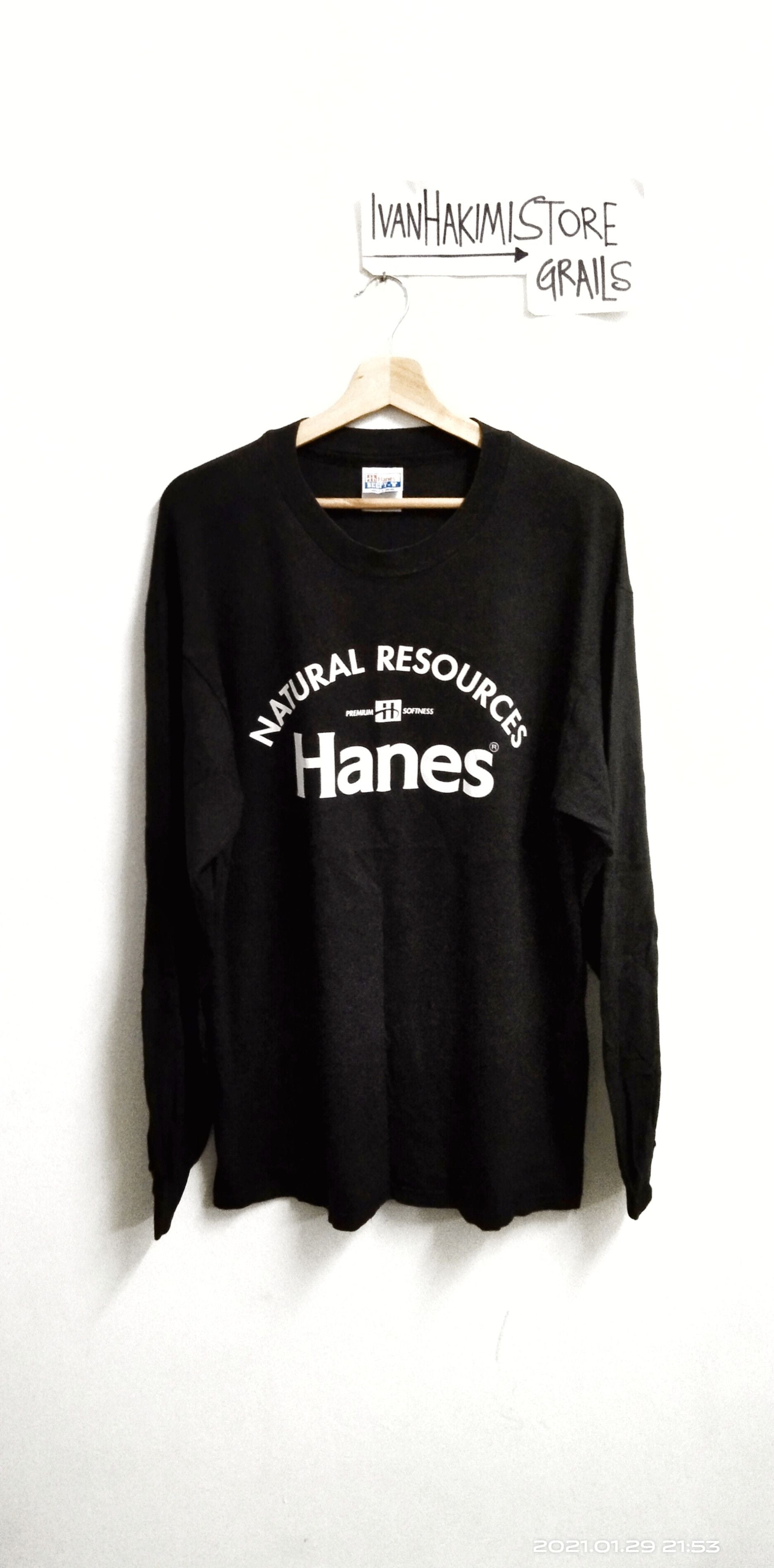 Hanes Vintage Spellout Streetwear Fashion