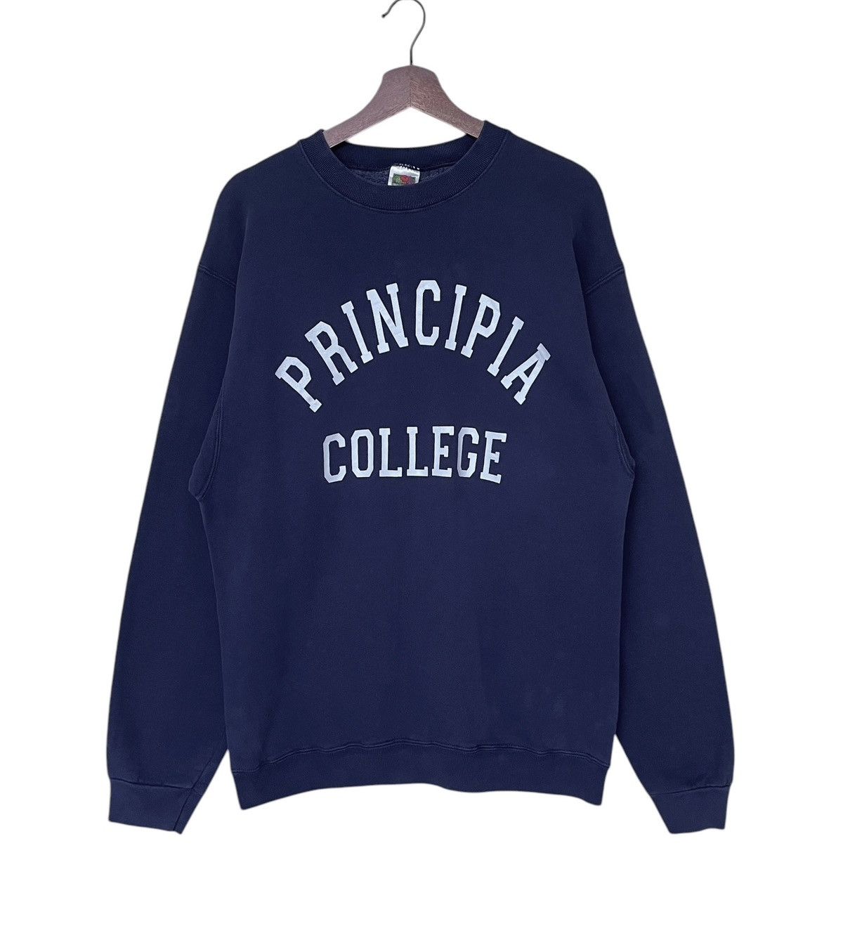 Vintage Fruit Of The Loom Principia College Sweatshirt 1990s
