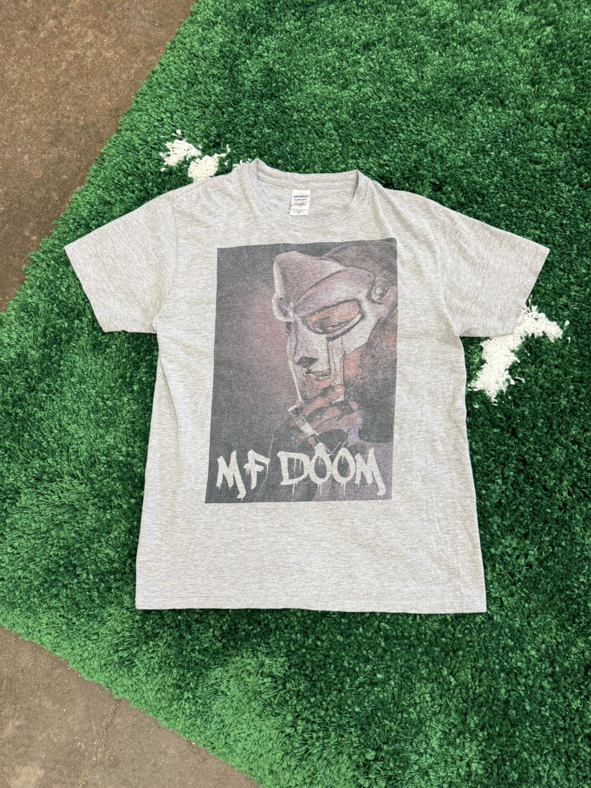 Vintage Mf Doom Portrait Tee Grey Medium
