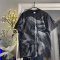 Vintage 90s Dolphins All Over Printed Black White Boxy Tee Hoodie, Sweatshirt | FlexRushtees.com
