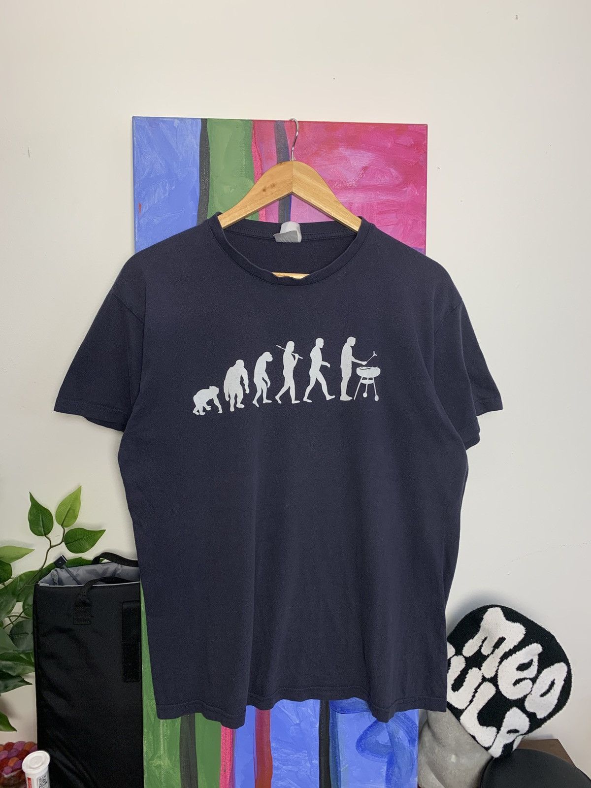 Vintage Humor Tee Evolution To Barbecue Mens Tee Hoodie, Sweatshirt | FlexRushtees.com