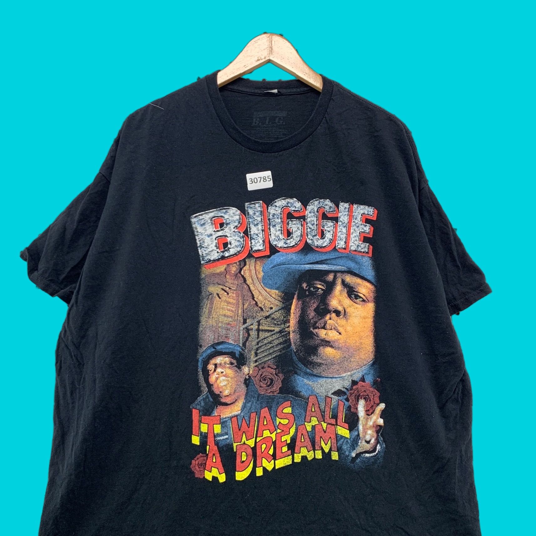 Etro Notorious Big Rap Tee Shirt Black Mens 2xl Retro Hip Hop Short Sleeve 26x30 Mens T Shirt Hoodie, Sweatshirt