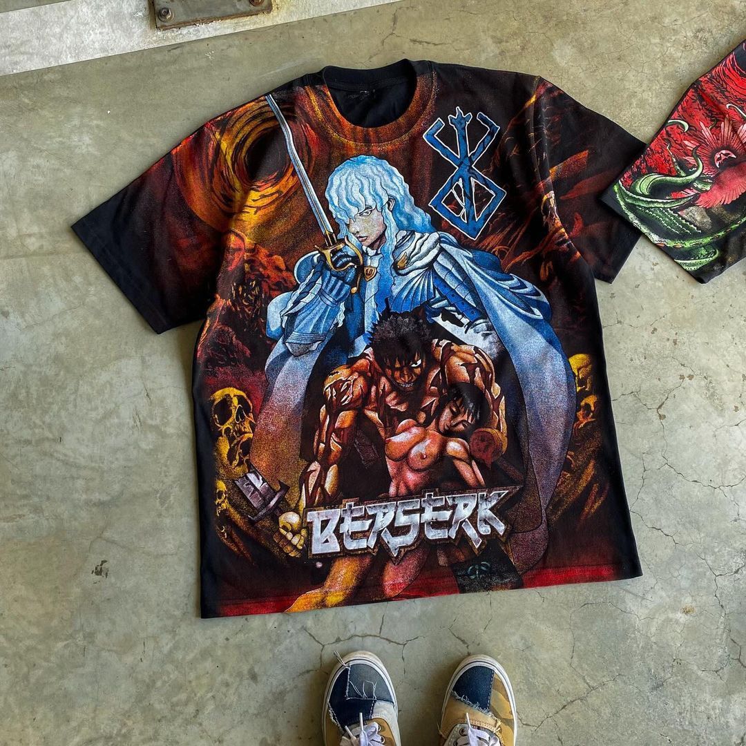 Vintage Berserk Aop Bootlegtee T-Shirts, Hoodie, Sweatshirt | FlexRushtees.com