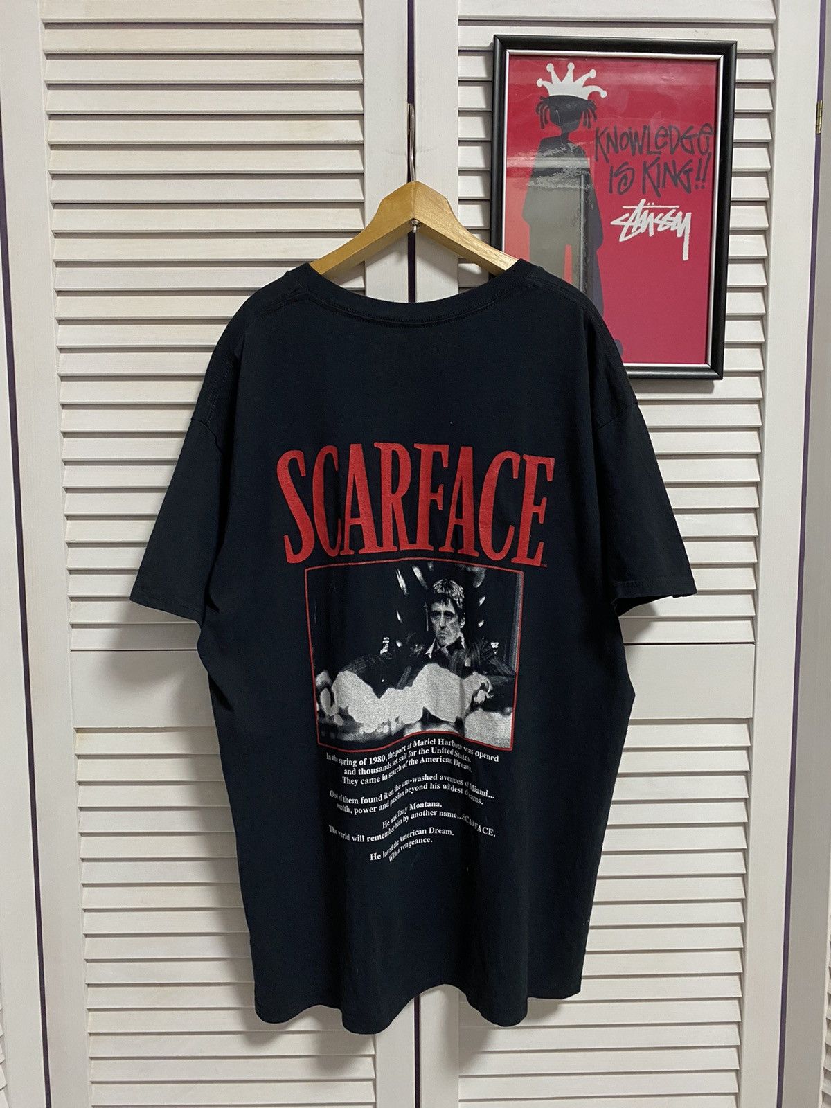 Japanese Brand T Shirt Tee Movie Tony Montana Scarface Double Print Usa