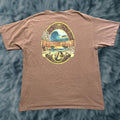 Vintage Bee Easy Surf Shirt Mens L Brown Surfside Beach Texa S 90s Beach Classic Tropical T