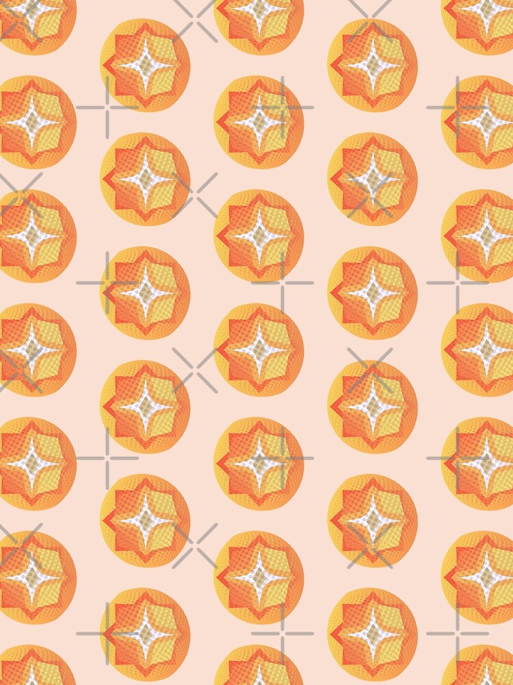 3D Polka Orange and Peach Print by Art Shimmers