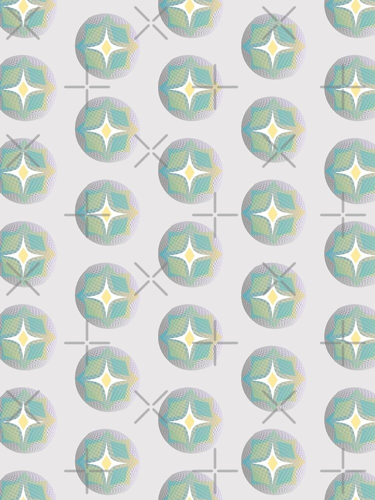 3D Polka Green Grey Yellow by Art Shimmers