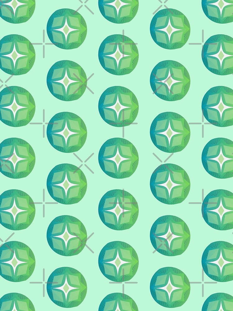 3D Polka Sea Green by Art Shimmers