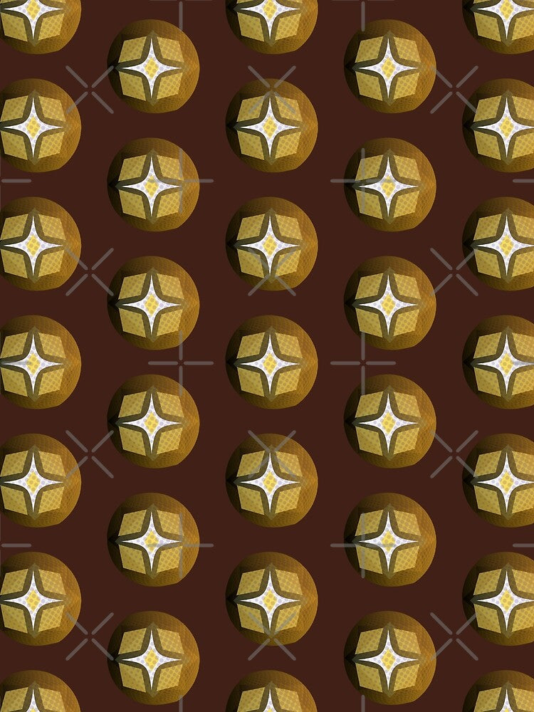3D Polka Gold Brown by Art Shimmers