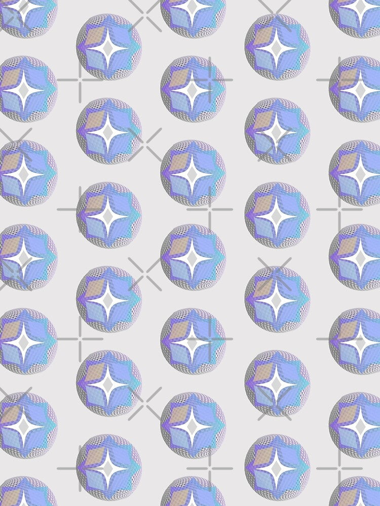 3D Polka Aesthetic Blue by Art Shimmers