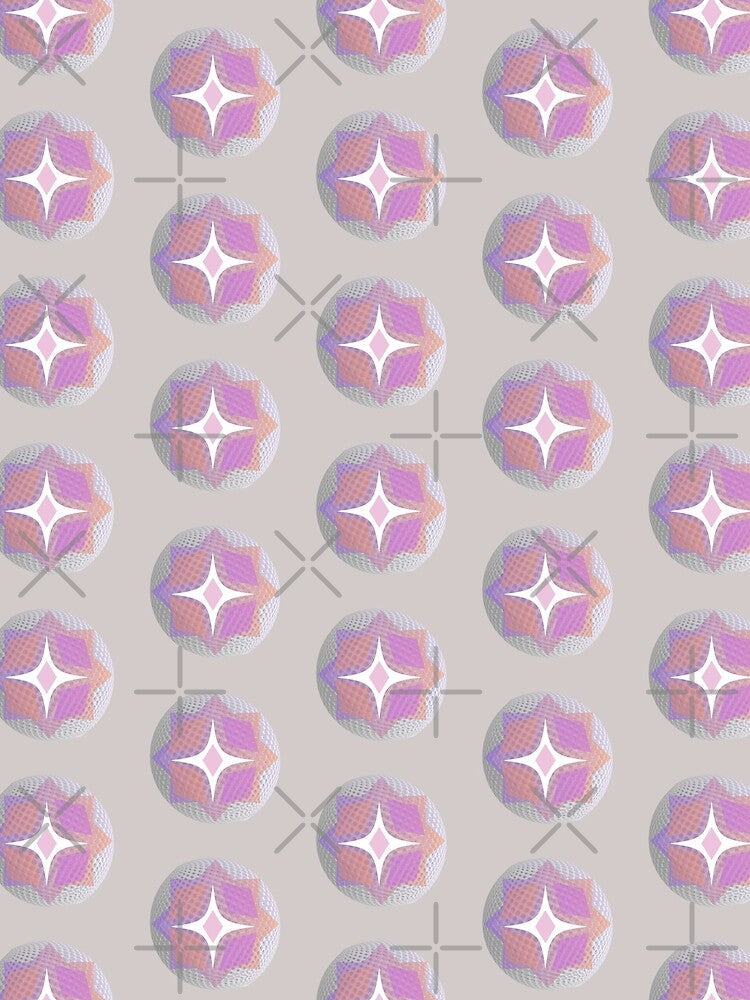 3D Polka Purple Grey Orange by Art Shimmers