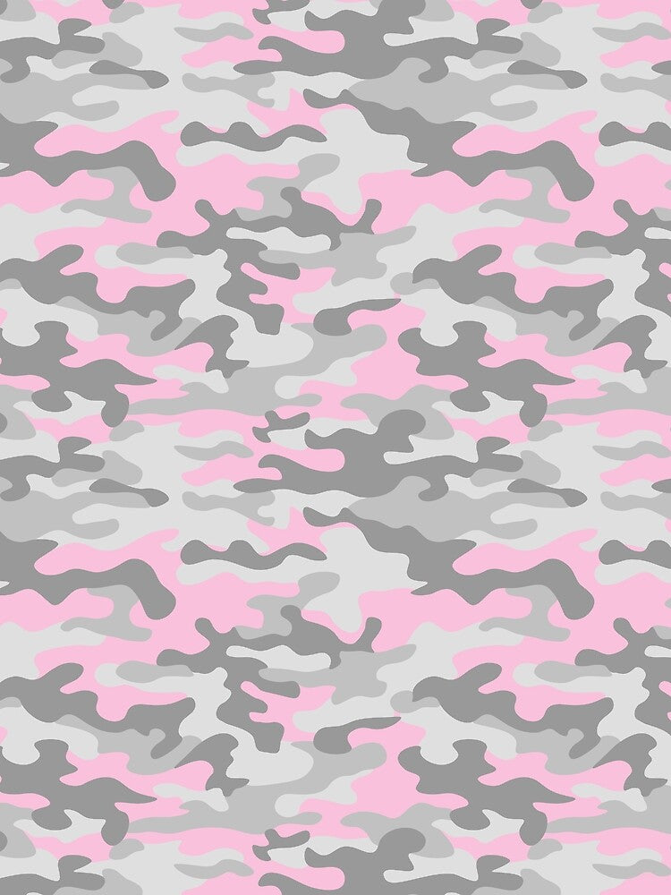 Camo Camouflage Pink Gray All Over by Feeling Artsy