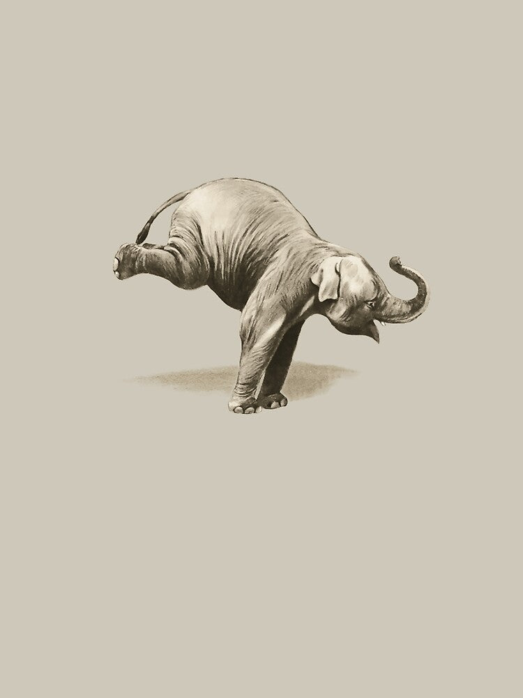 Circus Series Handstand Elephant by allovervintage