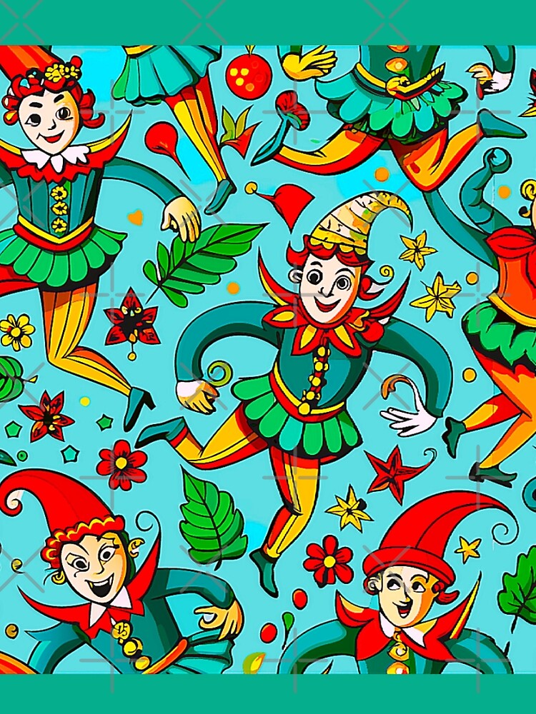 All over jester renaissance print by Juliet Thomas Shop by Juliet  Thomas