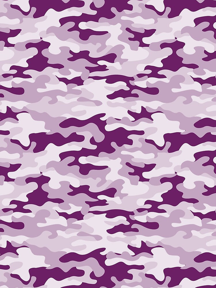 Grape Purple Camouflage Red All Over by Feeling Artsy