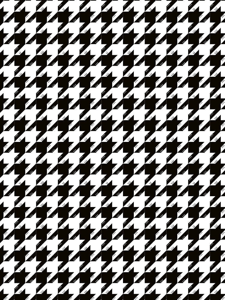 Catstooth Cat Houndstooth Black and white small by Feeling Artsy