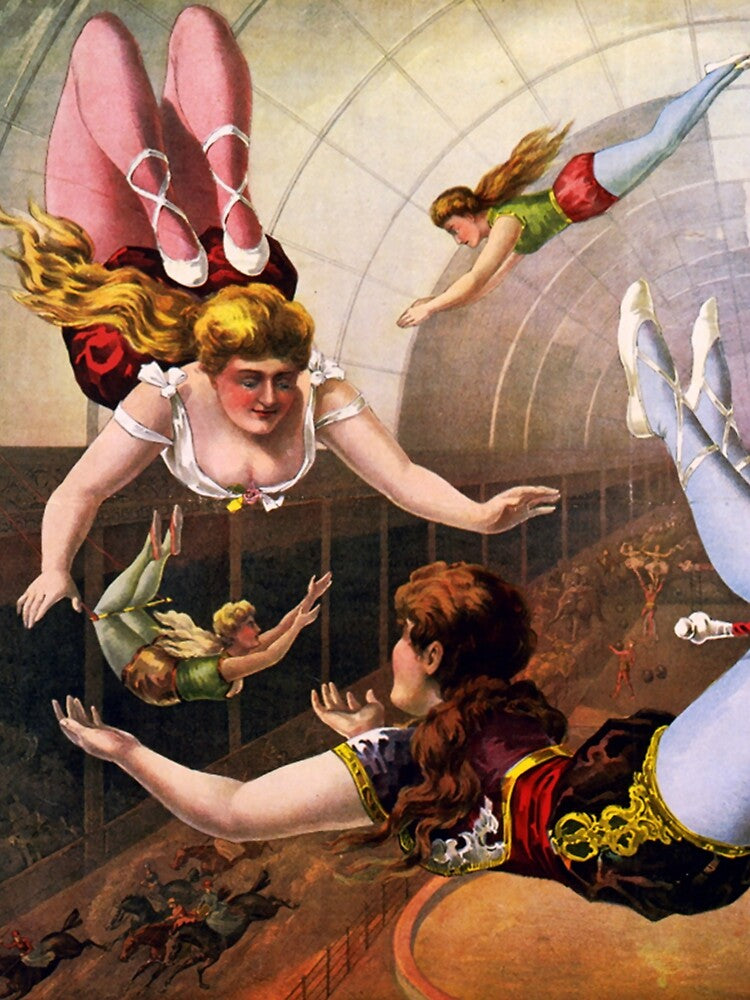 Circus Series Flying Trapeze Performers by allovervintage