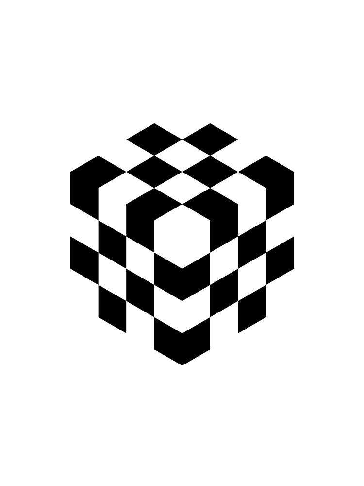 3D Checkered Cube by Reethes