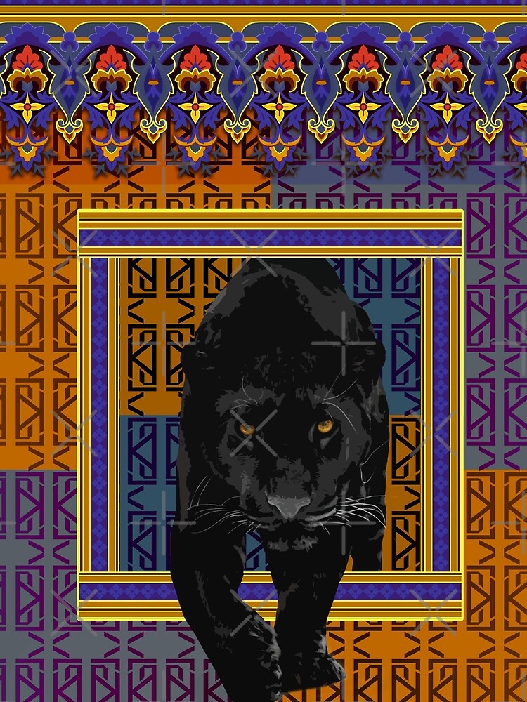 All Over Print Luxury Vintage Cryptic Panther Ornament by yez