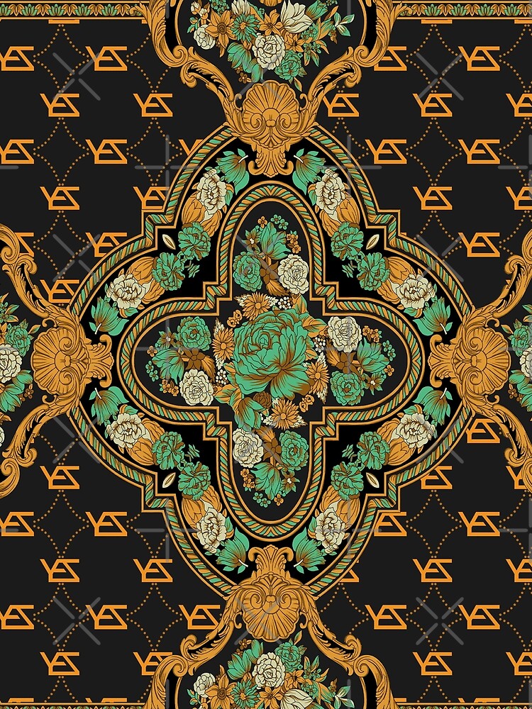 All Over Print Luxury Lush Baroque Fluorescent Ornament by yez