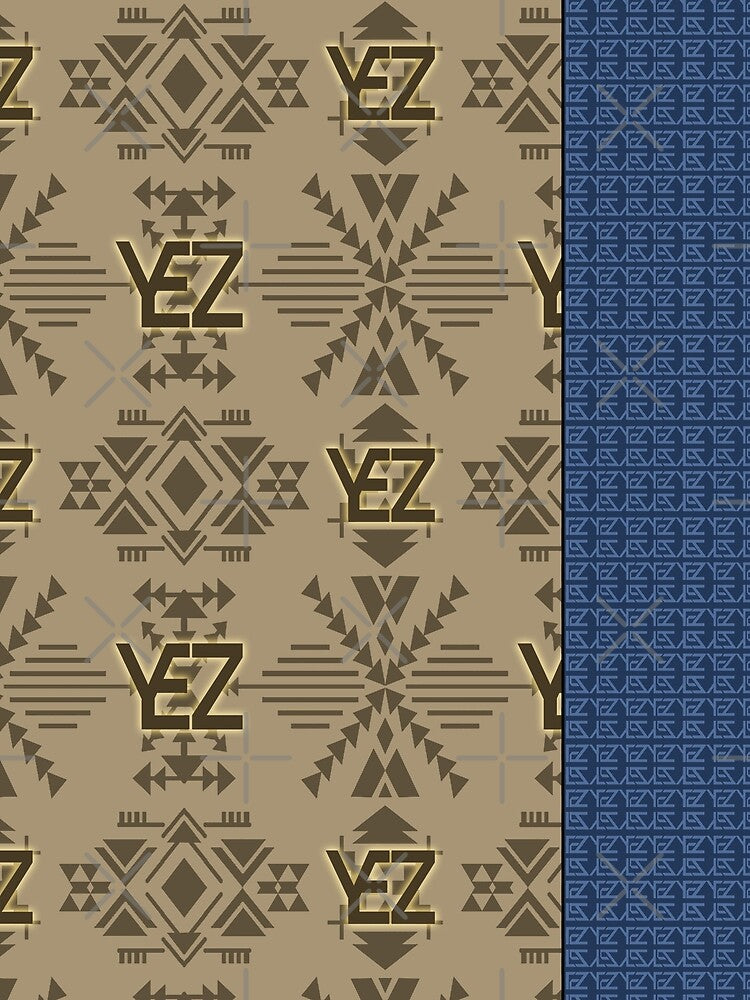 All Over Print Luxury Portrait Native Blue Vintage Yez Motif by yez