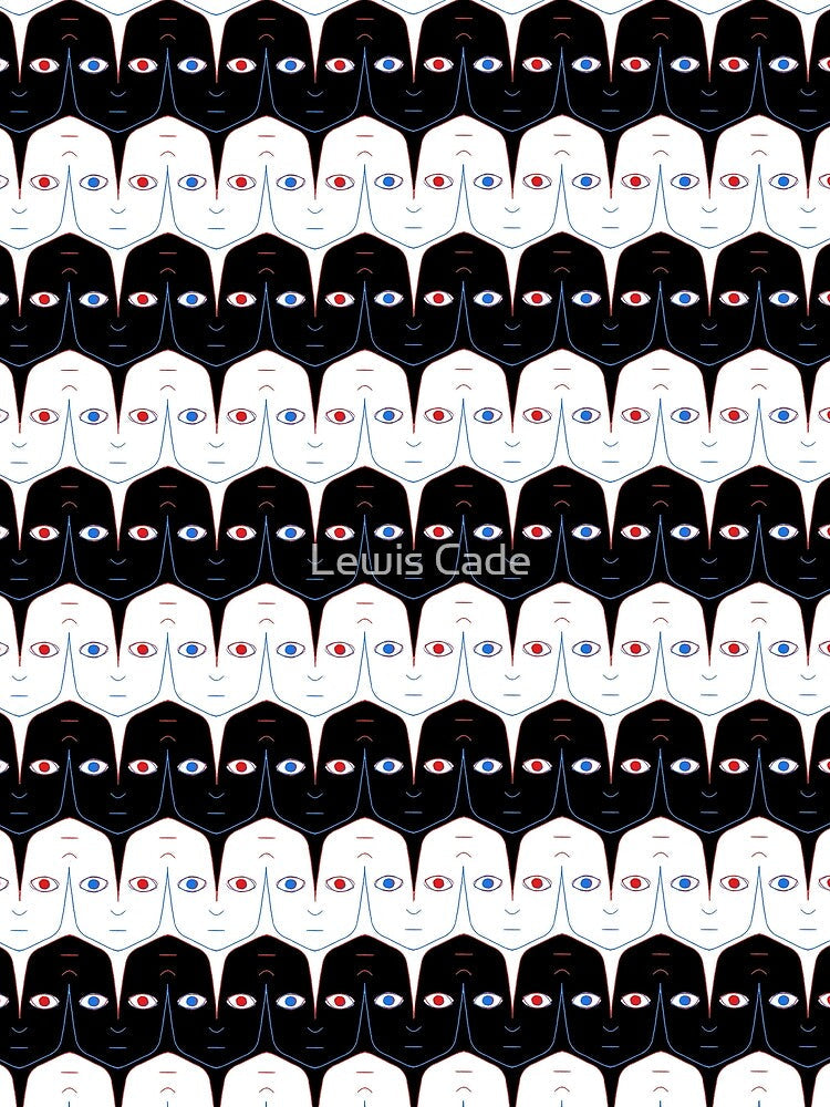 Wide Awake Repeating Faces -Variant by Lewis Cade