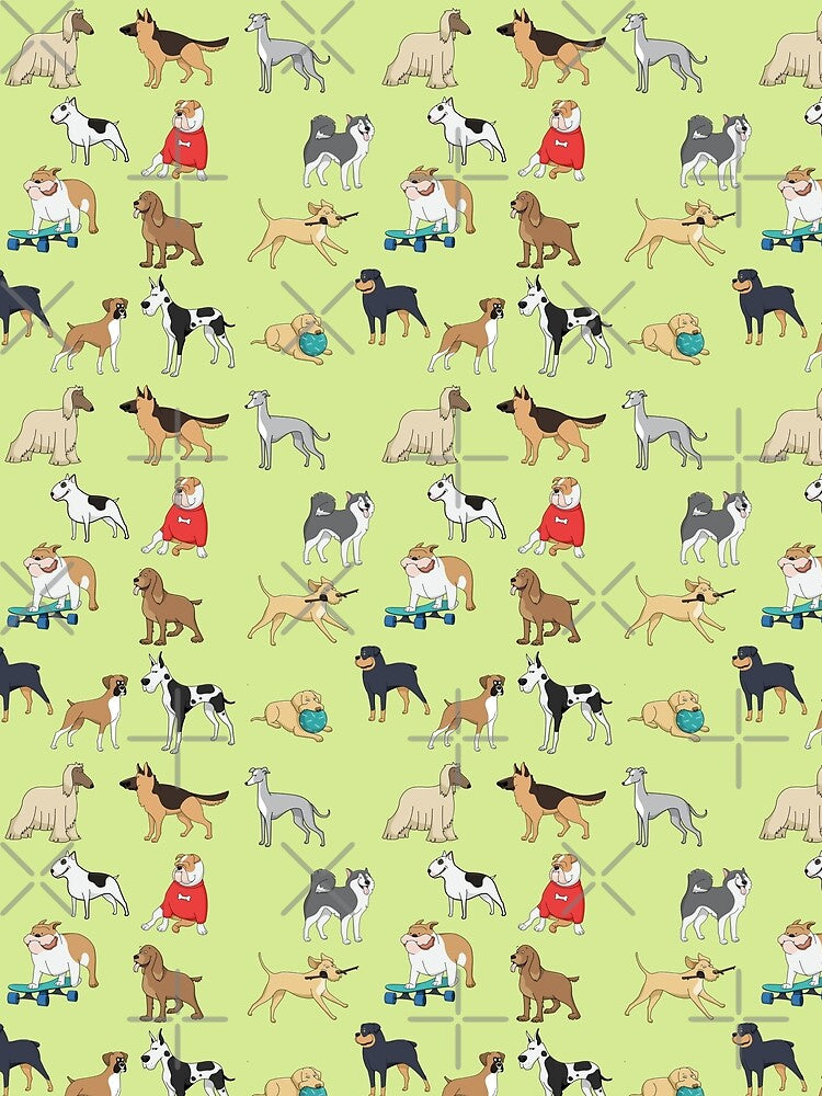 Dogs AOP Pattern by PatternTitan