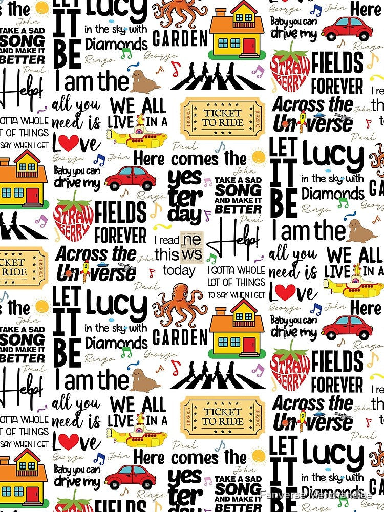 The Fab Four Doodle by Fanverse Merchandise