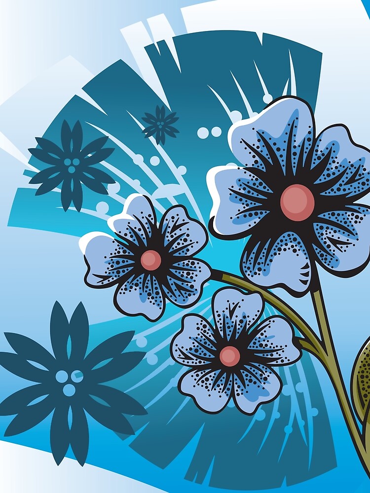 Blue Flowers Pattern by allovervintage