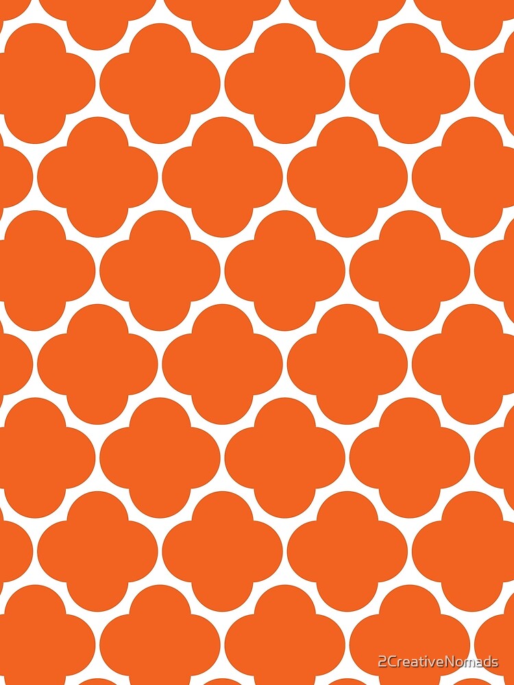 Orange Quatrefoil All Over Pattern by 2CreativeNomads