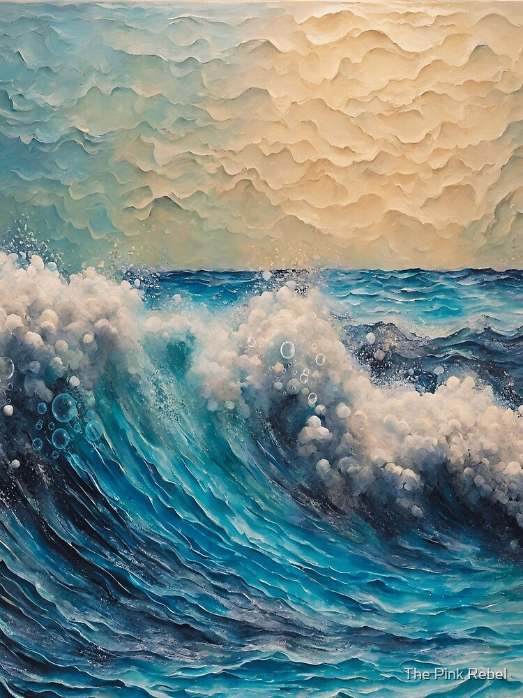 Foamy Sea Waves by The Pink Rebel