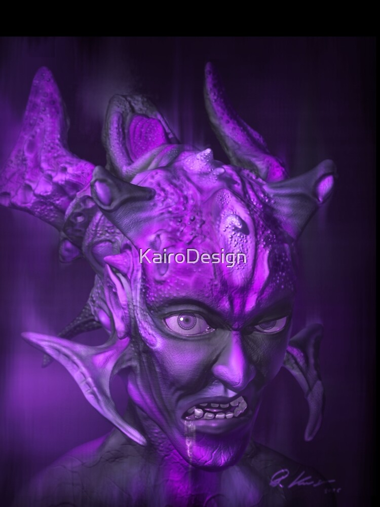The Evil - Fantasy Alien 3D Illustration - purple Version by KairoDesign